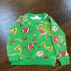 Green Grinch Kids Sweatshirt size 6